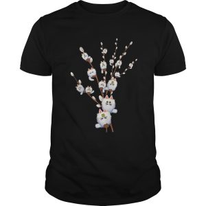 White cat willows flowers gift shirt, hoodie, long sleeve, ladies tee