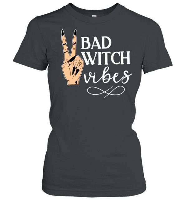 Witch Apparel Bad Witch Vibes Witch Hand Halloween T-shirt