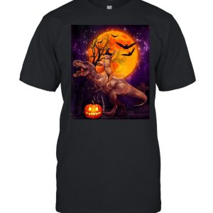 Witch Cat Ridding Dinosaur Moon Pumpkin Halloween shirt Witch Cat Ridding Dinosaur Moon Pumpkin Halloween shirt