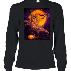 Witch Cat Ridding Dinosaur Moon Pumpkin Halloween shirt 2 Witch Cat Ridding Dinosaur Moon Pumpkin Halloween shirt 3