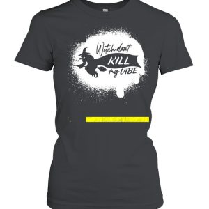 Witch Don’t Kill My Vibe Bleached Halloween T-shirt