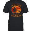 Witch and Cat hello darkness my old friend I’ve come to play with you again Halloween shirt