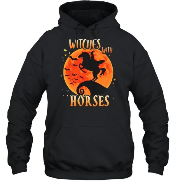 Witches with horse Halloween shirt