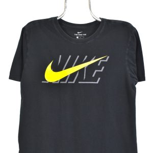 Women’s modern Nike shirt, short sleeve black graphic tee