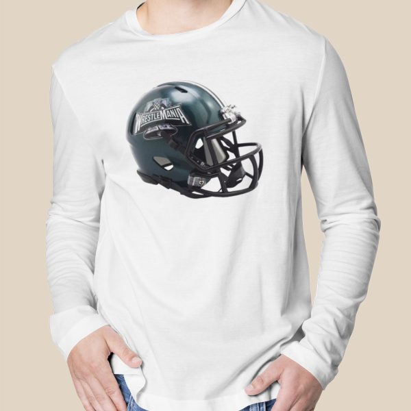 WrestleMania 40 Riddell Speed Mini Helmet WWE Collab With NFL Philadelphia Eagles Unisex T-Shirt