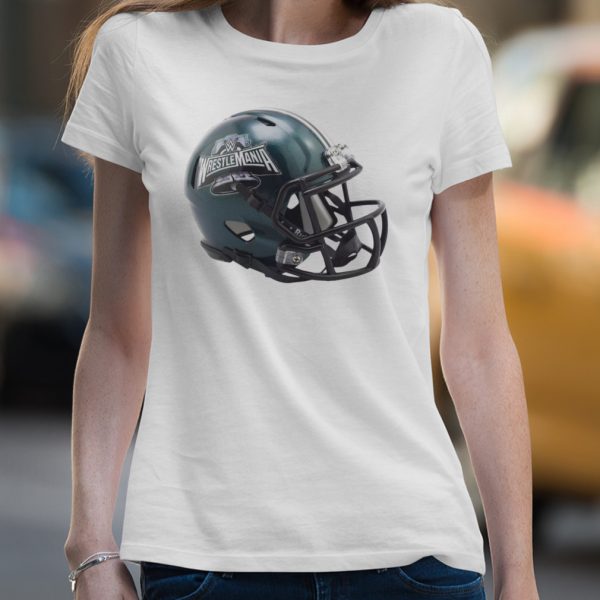 WrestleMania 40 Riddell Speed Mini Helmet WWE Collab With NFL Philadelphia Eagles Unisex T-Shirt