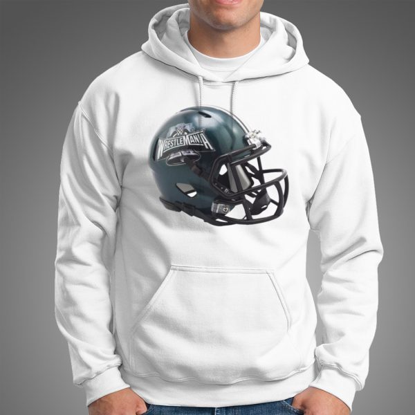 WrestleMania 40 Riddell Speed Mini Helmet WWE Collab With NFL Philadelphia Eagles Unisex T-Shirt