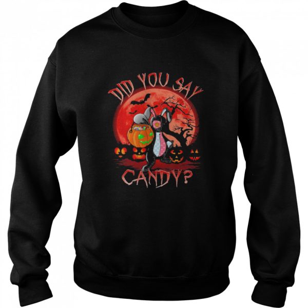 bunny did you say candy halloween shirt