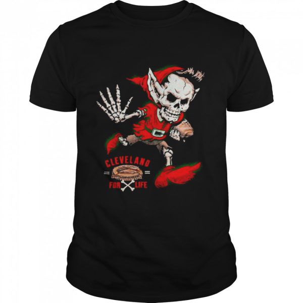 cleveland football for life skeleton shirt