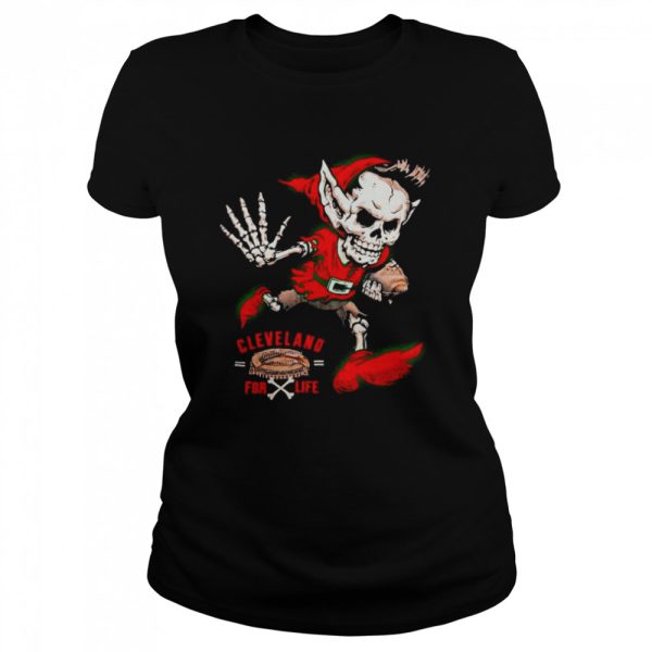 cleveland football for life skeleton shirt