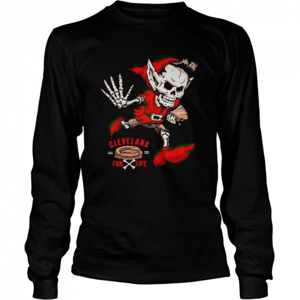 cleveland football for life skeleton shirt