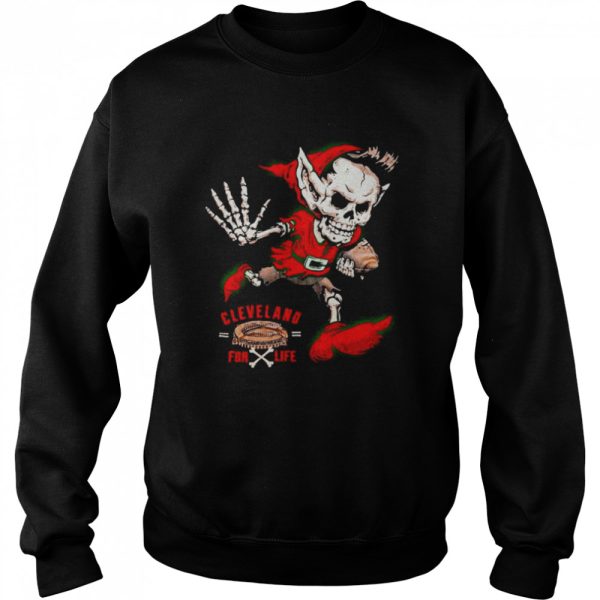 cleveland football for life skeleton shirt