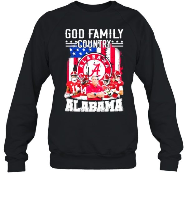 god family country alabama football american flag shirt