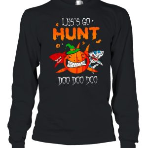 the Halloween Shark Witch Boo Pumpkin Lets go Hunt Doo Doo Doo shirt 3