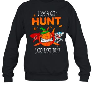 the Halloween Shark Witch Boo Pumpkin Lets go Hunt Doo Doo Doo shirt 4