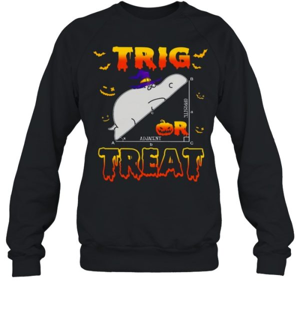 trig Opposite Adjacent Treat Halloween shirt