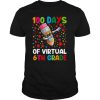 100 Days Of Virtual 6th Grade Teacher or Student Boys Girls T Shirt