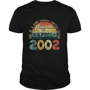 19th Birthday Decorations April 2002 Men Women 19 Years Old T Shirt