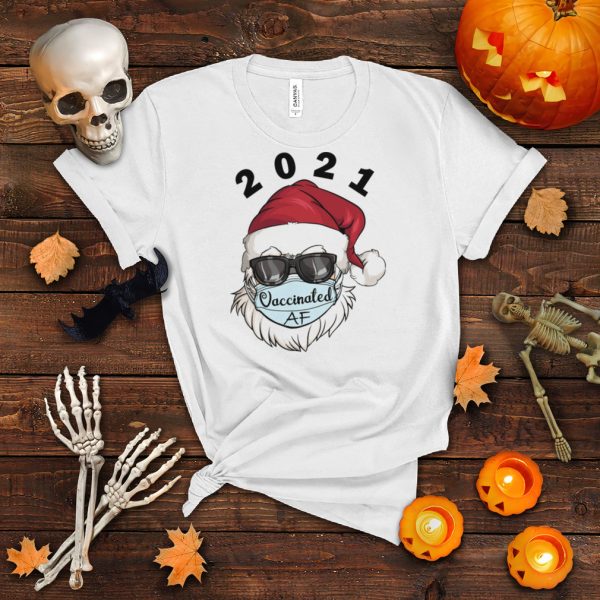 2021 Christmas Santa Claus Vaccinated AF xmas shirt