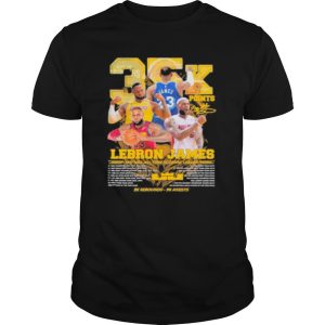 35k Lebron James 3rd NBA time scoring leader 9k Rebounds 9k assists shirt