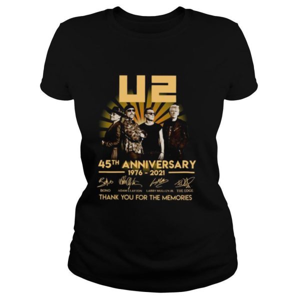 45th Anniversary 1976 2021 Of The U2 Signatures Thank You For The Memories shirt