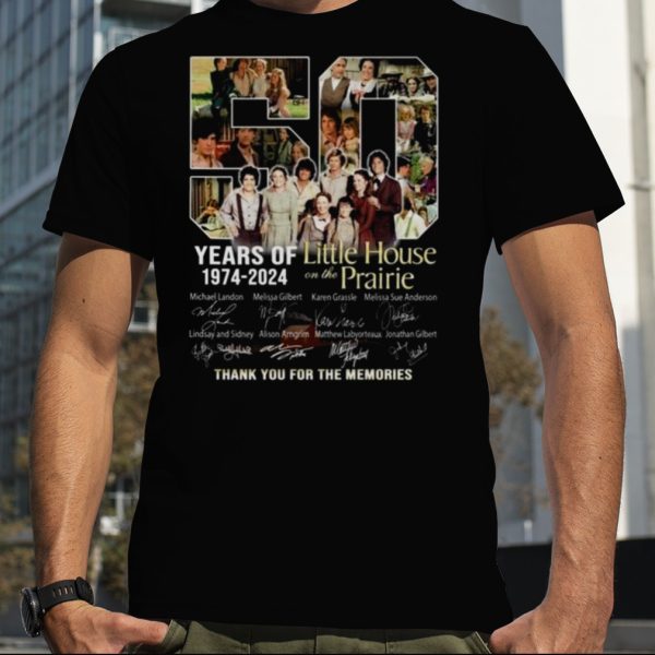 50 Years Of 1974 – 2024 Little House On The Prairie Thank You For The Memories Signature Shirt