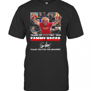 53 Years Of Sammy Hagar 1967 2020 Thank You For The Memories T-Shirt