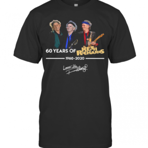 60 Years Of Keith Richards 1960 2020 Signature T-Shirt