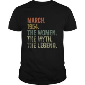 67 Year Old 67th Birthday March 1954 Gifts Women Vintage T Shirt
