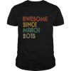 6th Birthday Retro 6 Years Old Vintage March 2015 Awesome T Shirt