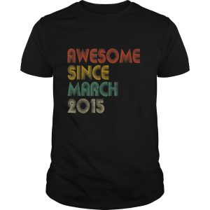 6th Birthday Retro 6 Years Old Vintage March 2015 Awesome T Shirt