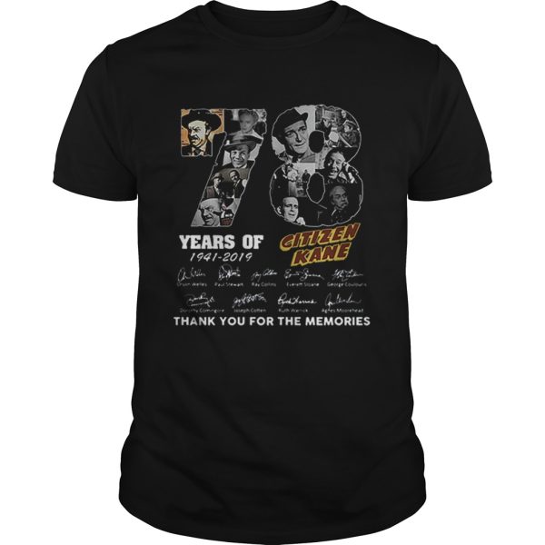 78 Years Citizen Kane Thank You For The Memories shirt