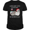A Woman Cannot Survive On Wine Alone She Also Needs A Cat Christmas shirt