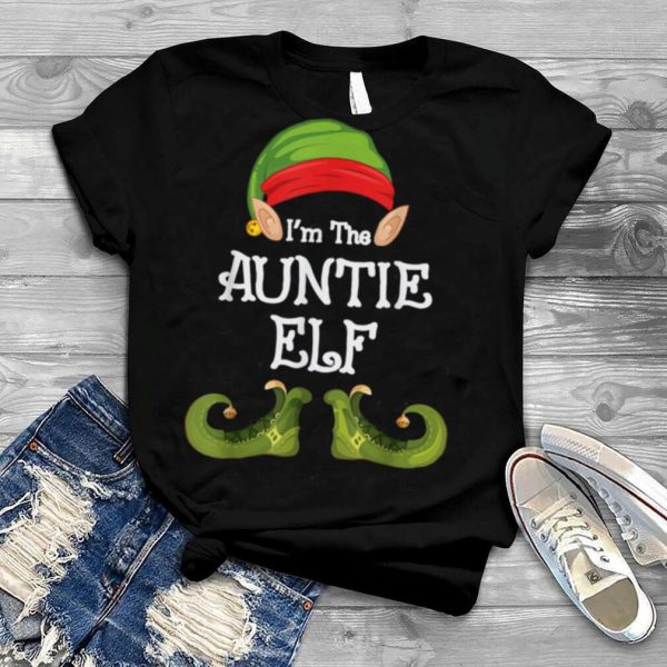 AUNTIE Elf Cute Matching Family Group Christmas Party Pajama shirt