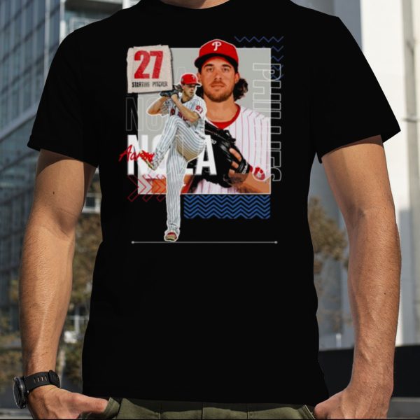 Aaron Nola Baseball Paper Phillies 27 Starting Pitcher T shirt