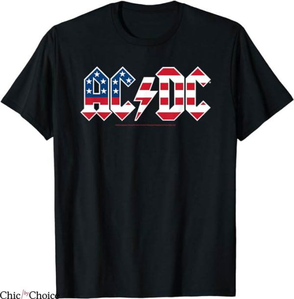 Ac Dc T-Shirt Americana Logo Tee Shirt Music