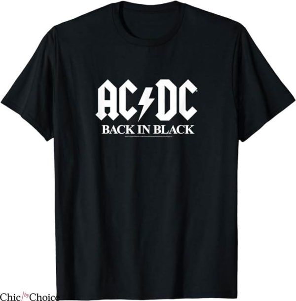 Ac Dc T-Shirt Back In Black Tee Shirt Music