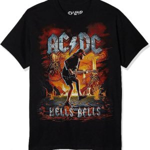 Ac Dc T-Shirt Liquid Blue Ac Dc Rock Eruption T-Shirt Music