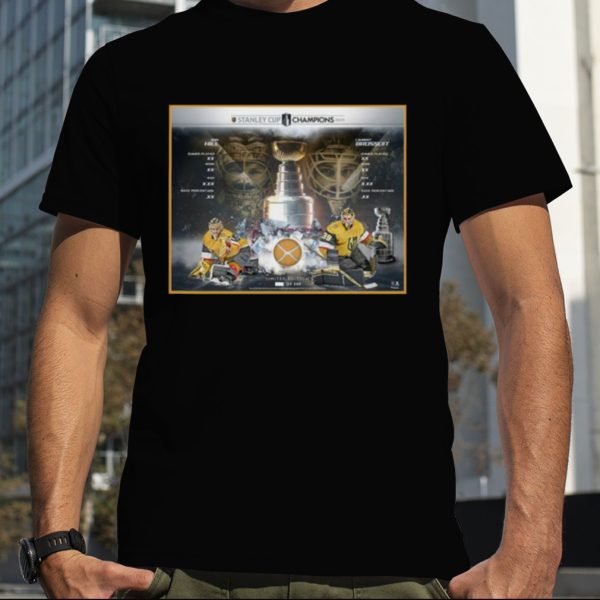 Adin Hill and Laurent Brossoit Vegas Golden Knights 2023 Stanley Cup Champions Shirt