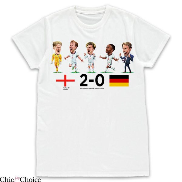 Admiral England T-Shirt 2 Germany 0 Football Caricature