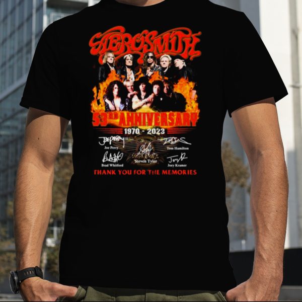 Aerosmith 53rd Anniversary 1970 – 2023 Thank You For The Memories T Shirt