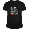 Aim Shoot Swear Repeat Billiards Christmas Gift shirt