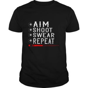 Aim Shoot Swear Repeat Billiards Christmas Gift shirt