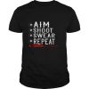 Aim Shoot Swear Repeat Billiards Christmas shirt