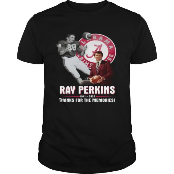 Alabama Crimson Tide Ray Perkins 1941 2020 thanks you for the memories signatures shirt