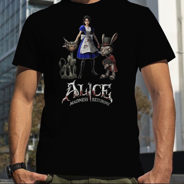 Alice Madness Returns Alice Liddell Cheshire Cat White Rabbit shirt