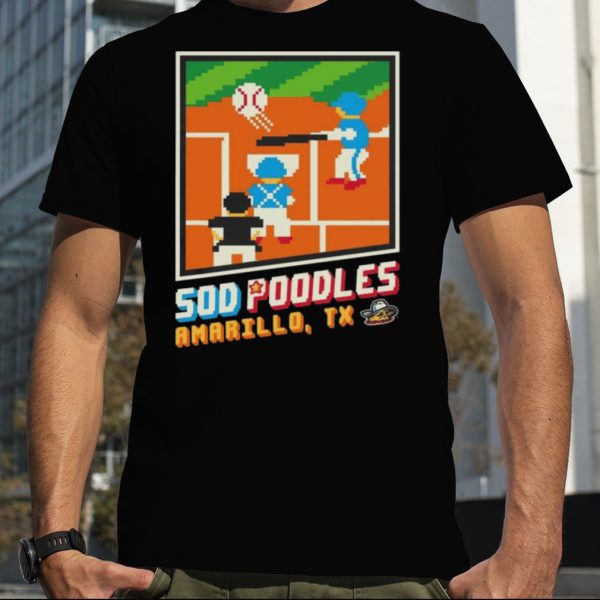 Amarillo sod poodles youth black game bit Shirt