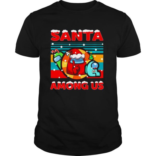 Among us santa impostor is coming vintage merry christmas shirt