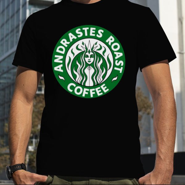 Andrastes Roast Coffee Inquisition Green shirt