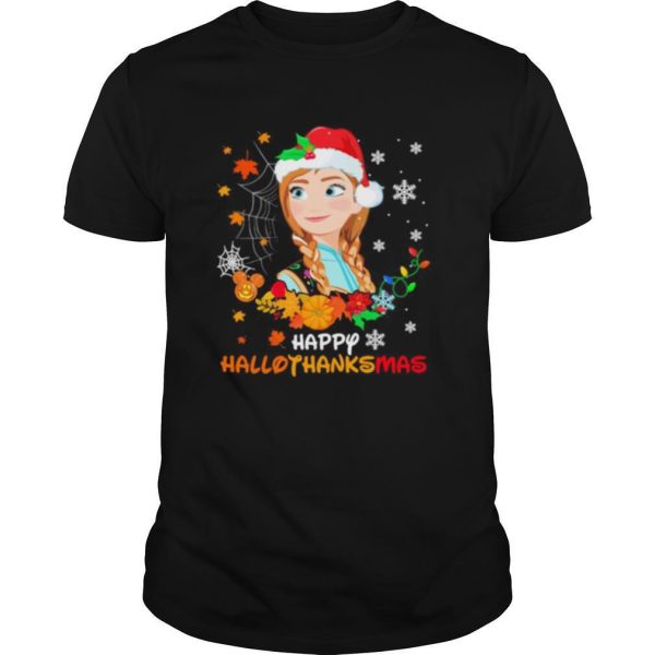 Anna happy hallothanksmas halloween thanksgiving christmas shirt